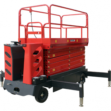 Самоходный ножничный подъемник GROST Sky 0.5-9 с аккумуляторным электродвигателем и электроподъемом по выгодной цене в Караганде. Надежное качество и лучшие условия ждут вас.