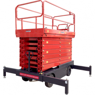 Ножничный подъемник с электроподъемом и аккумулятором GROST Tower 0.5-11 (DC/AC) по выгодной цене в Караганде. Надежное качество и лучшие условия ждут вас.